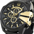  Shop Authentic Diesel Mega Chief Chronograph Black Dial Black Steel Strap Watch For Men - DZ4338 - Luxxuri