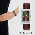  Shop Authentic Gucci G-Frame Mother of Pearl Dial Two Tone Nylon Strap Watch For Women - YA147404 - Luxxuri