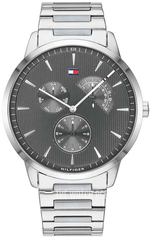  Shop Authentic Tommy Hilfiger Brad Chronograph Quartz Grey Dial Silver Steel Strap Watch For Men - 1710385 - Luxxuri