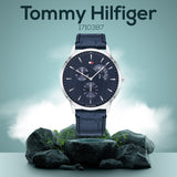 Shop Authentic Tommy Hilfiger Brad Chronograph Quartz Blue Dial Blue Leather Strap Watch For Men - 1710387 - Luxxuri