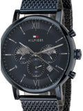  Shop Authentic Tommy Hilfiger Evan Blue Dial Blue Mesh Bracelet Watch for Men - 1710397 - Luxxuri