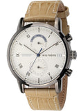  Shop Authentic Tommy Hilfiger Kane White Dial Beige Leather Strap Watch for Men - 1710399 - Luxxuri
