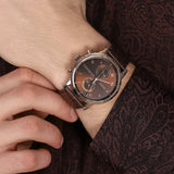  Shop Authentic Tommy Hilfiger Kane Brown Dial Brown Leather Strap Watch for Men - 1710400 - Luxxuri