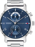  Shop Authentic Tommy Hilfiger Kane Blue Dial Silver Steel Strap Watch for Men - 1710401 - Luxxuri