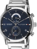  Shop Authentic Tommy Hilfiger Kane Blue Dial Silver Steel Strap Watch for Men - 1710401 - Luxxuri