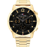  Shop Authentic Tommy Hilfiger Baker Chronograph Black Dial Gold Steel Strap Watch for Men - 1710447 - Luxxuri