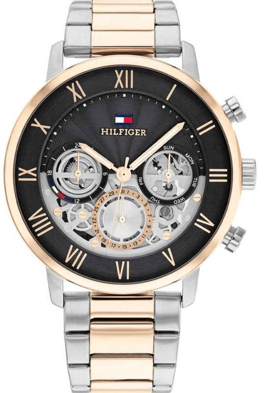  Shop Authentic Tommy Hilfiger Legend Chronograph Black Dial Two Tone Steel Strap Watch For Men - 1710570 - Luxxuri