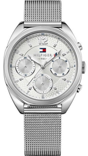  Shop Authentic Tommy Hilfiger Mia Silver Dial Silver Mesh Bracelet Watch for Men - 1781628 - Luxxuri