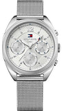  Shop Authentic Tommy Hilfiger Mia Silver Dial Silver Mesh Bracelet Watch for Men - 1781628 - Luxxuri