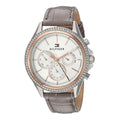  Shop Authentic Tommy Hilfiger Ari Diamonds White Dial Grey Leather Strap Watch for Women - 1781980 - Luxxuri