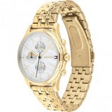  Shop Authentic Tommy Hilfiger Whitney Chronograph Quartz Mother of Pearl White Dial Gold Steel Strap Watch For Women - 1782121 - Luxxuri