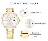  Shop Authentic Tommy Hilfiger Angela White Dial Gold Steel Strap Watch for Women - 1782128 - Luxxuri