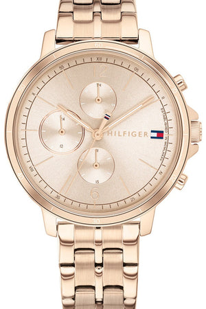  Shop Authentic Tommy Hilfiger Madison Chronograph Quartz Rose Gold Dial Rose Gold Steel Strap Watch For Women - 1782190 - Luxxuri