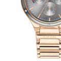  Shop Authentic Tommy Hilfiger Eve Chronograph Quartz Grey Dial Rose Gold Steel Strap Watch For Women - 1782277 - Luxxuri