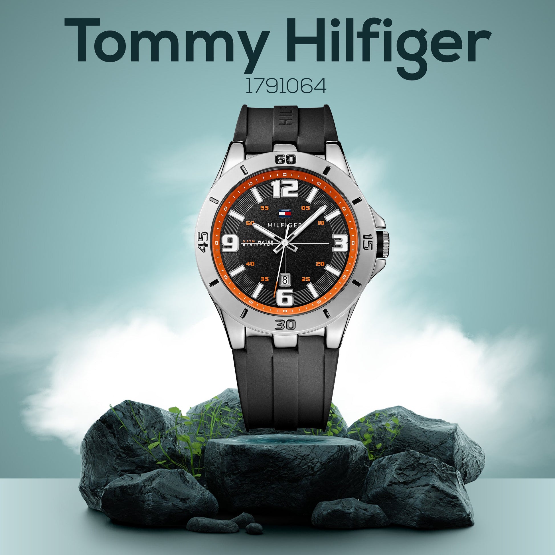  Shop Authentic Tommy Hilfiger Drew Black Dial Black Rubber Strap Watch for Men - 1791064 - Luxxuri