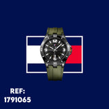  Shop Authentic Tommy Hilfiger Drew Black Dial Green Rubber Strap Watch for Men - 1791065 - Luxxuri