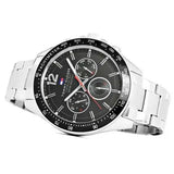  Shop Authentic Tommy Hilfiger Luke Chronograph Black Dial Silver Steel Strap Watch for Men - 1791104 - Luxxuri