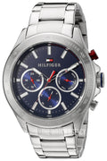  Shop Authentic Tommy Hilfiger Hudson Chronograph Quartz Blue Dial Silver Steel Strap Watch For Men - 1791228 - Luxxuri