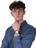 Shop Authentic Tommy Hilfiger Jake Multi Function Quartz White Dial Black Leather Strap Watch for Men - 1791235 - Luxxuri