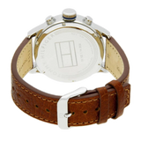  Shop Authentic Tommy Hilfiger Jackson Multi-Function Silver Dial Brown Leather Strap Watch for Men - 1791239 - Luxxuri