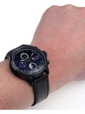  Shop Authentic Tommy Hilfiger Jackson Quartz Blue Dial Black Leather Strap Watch for Men - 1791241 - Luxxuri