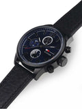  Shop Authentic Tommy Hilfiger Jackson Quartz Blue Dial Black Leather Strap Watch for Men - 1791241 - Luxxuri