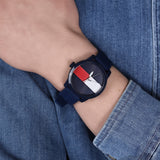  Shop Authentic Tommy Hilfiger Denim Quartz Blue Dial Blue Rubber Strap Watch for Men - 1791322 - Luxxuri