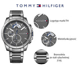  Shop Authentic Tommy Hilfiger Decker Quartz Black Dial Black Steel Strap Watch for Men - 1791347 - Luxxuri