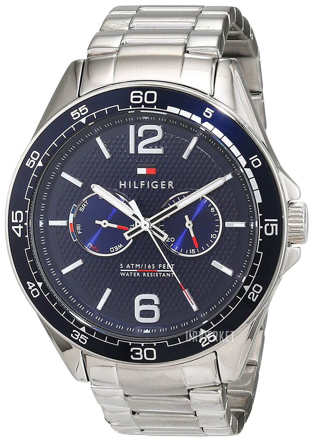  Shop Authentic Tommy Hilfiger Erik Chronograph Blue Dial Silver Steel Strap Watch for Men - 1791366 - Luxxuri