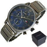  Shop Authentic Tommy Hilfiger Kane Quartz Blue Dial Black Steel Strap Watch for Men - 1791456 - Luxxuri