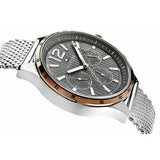  Shop Authentic Tommy Hilfiger Gavin Chronograph Quartz Grey Dial Silver Mesh Bracelet Watch for Men - 1791466 - Luxxuri