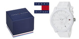 Shop Authentic Tommy Hilfiger Denim Analog White Dial White Rubber Strap Watch for Men - 1791481 - Luxxuri
