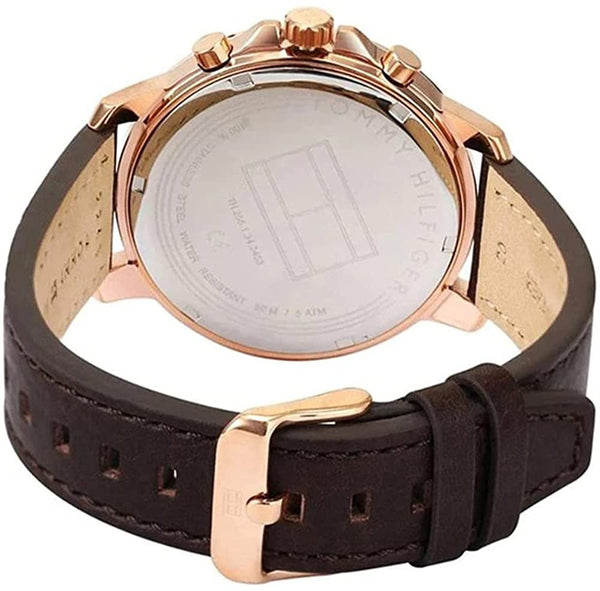  Shop Authentic Tommy Hilfiger London Chronograph Blue Dial Brown Leather Strap Watch for Men - 1791532 - Luxxuri