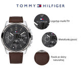  Shop Authentic Tommy Hilfiger Decker Grey Dial Brown Leather Strap Watch for Men - 1791562 - Luxxuri