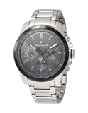  Shop Authentic Tommy Hilfiger Iconic Quartz Black Dial Silver Steel Strap Watch for Men - 1791564 - Luxxuri