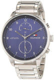  Shop Authentic Tommy Hilfiger Chase Multifunction Blue Dial Silver Steel Strap Watch for Men - 1791575 - Luxxuri
