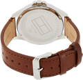  Shop Authentic Tommy Hilfiger Multi Function Quartz White Dial Brown Leather Strap Watch for Men - 1791614 - Luxxuri