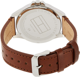  Shop Authentic Tommy Hilfiger Multi Function Quartz White Dial Brown Leather Strap Watch for Men - 1791614 - Luxxuri