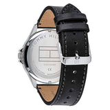  Shop Authentic Tommy Hilfiger Shawn Multifunction Quartz Blue Dial Black Leather Strap Watch for Men - 1791616 - Luxxuri
