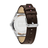  Shop Authentic Tommy Hilfiger Austin Grey Dial Brown Leather Strap Watch for Men - 1791637 - Luxxuri