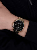  Shop Authentic Tommy Hilfiger West Chronograph Quartz Black Dial Gold Steel Strap Watch For Men - 1791708 - Luxxuri