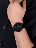  Shop Authentic Tommy Hilfiger West Chronograph Black Dial Black Leather Strap Watch For Men - 1791711 - Luxxuri