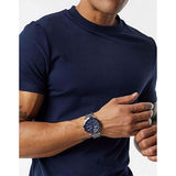  Shop Authentic Tommy Hilfiger Bank Chronograph Blue Dial Silver Steel Strap Watch for Men - 1791718 - Luxxuri