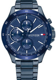  Shop Authentic Tommy Hilfiger Bank Quartz Blue Dial Blue Steel Strap Watch for Men - 1791720 - Luxxuri