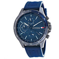  Shop Authentic Tommy Hilfiger Bank Blue Dial Blue Rubber Strap Watch for Men - 1791721 - Luxxuri
