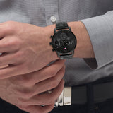 Shop Authentic Tommy Hilfiger Classic Chronograph Black Dial Black Steel Strap Watch For Men - 1710494 - Luxxuri