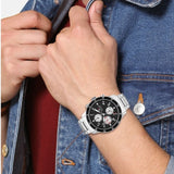  Shop Authentic Tommy Hilfiger Jimmy Multifunction Black Dial Silver Steel Strap Watch For Men  - 1791950 - Luxxuri