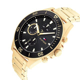  Shop Authentic Tommy Hilfiger Larson Chronograph Black Dial Gold Steel Strap Watch For Men - 1791919 - Luxxuri