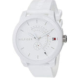  Shop Authentic Tommy Hilfiger Denim Analog White Dial White Rubber Strap Watch for Men - 1791481 - Luxxuri