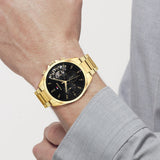  Shop Authentic Tommy Hilfiger Baker Chronograph Black Dial Gold Steel Strap Watch for Men - 1710447 - Luxxuri